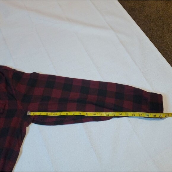 G.H. Bass & Co. Dark Red Checkered Button Up Shirt Size XL - Picture 7 of 8